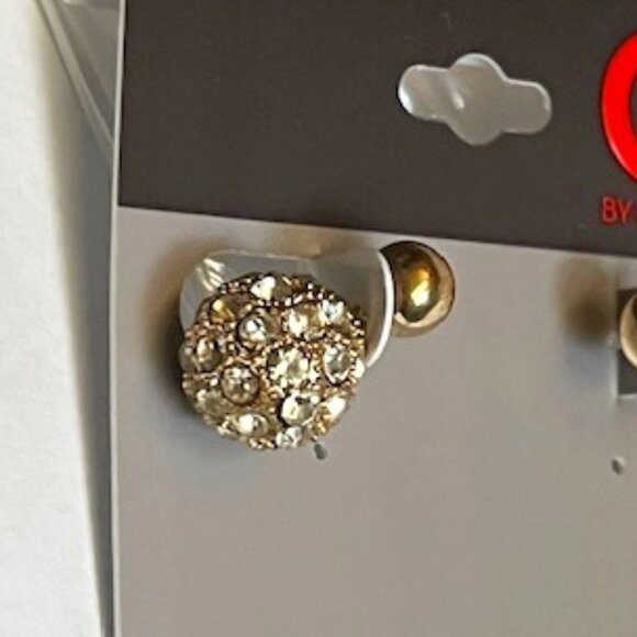 GUESS Golden Fireball Post Earrings - *NWT - Picture 2 of 3